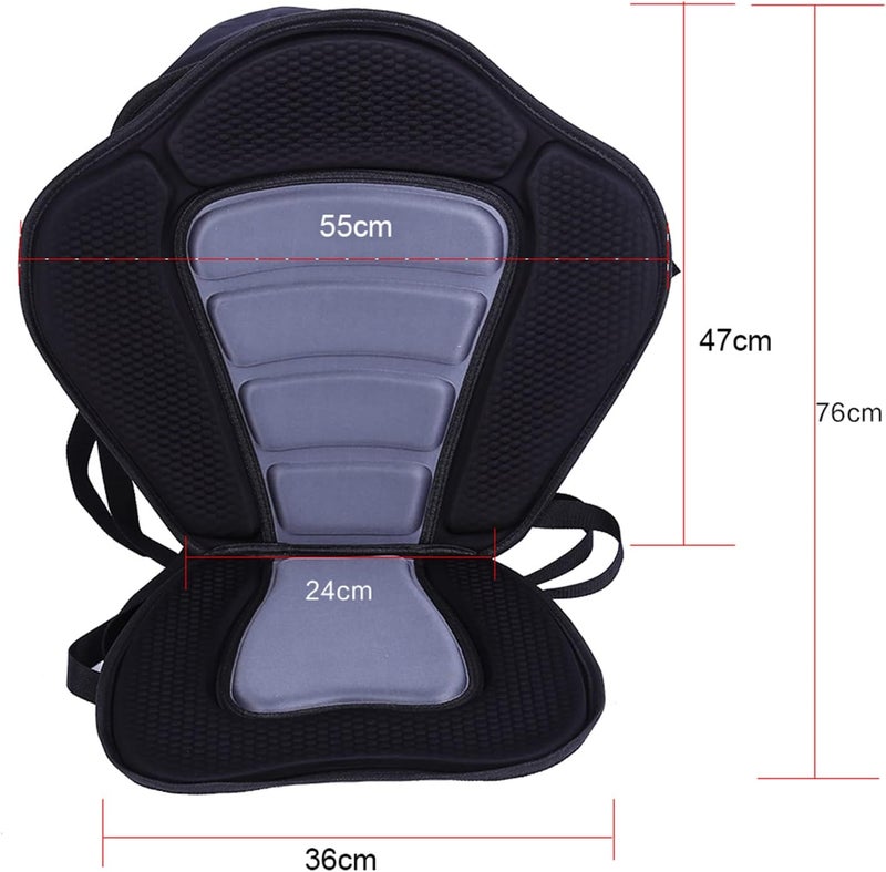 woobles Kayaking Seat, Comfortable Padded Kayak Seat+Detachable Canoe Backrest Sit Bag - Image 4